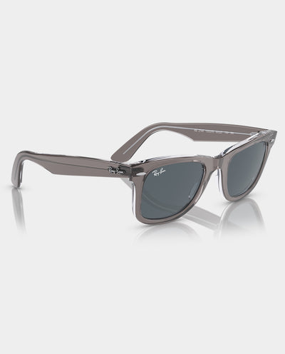 Ray-Ban - Wayfarer Classic - Grey on Transparent with Blue Lens Sunglasses Ray-Ban