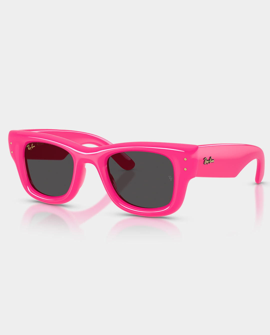 Ray-Ban X A$AP Rocky - Wayfarer Puffer Sunglasses - Fucsia with Ultra Black Lens Sunglasses Ray-Ban
