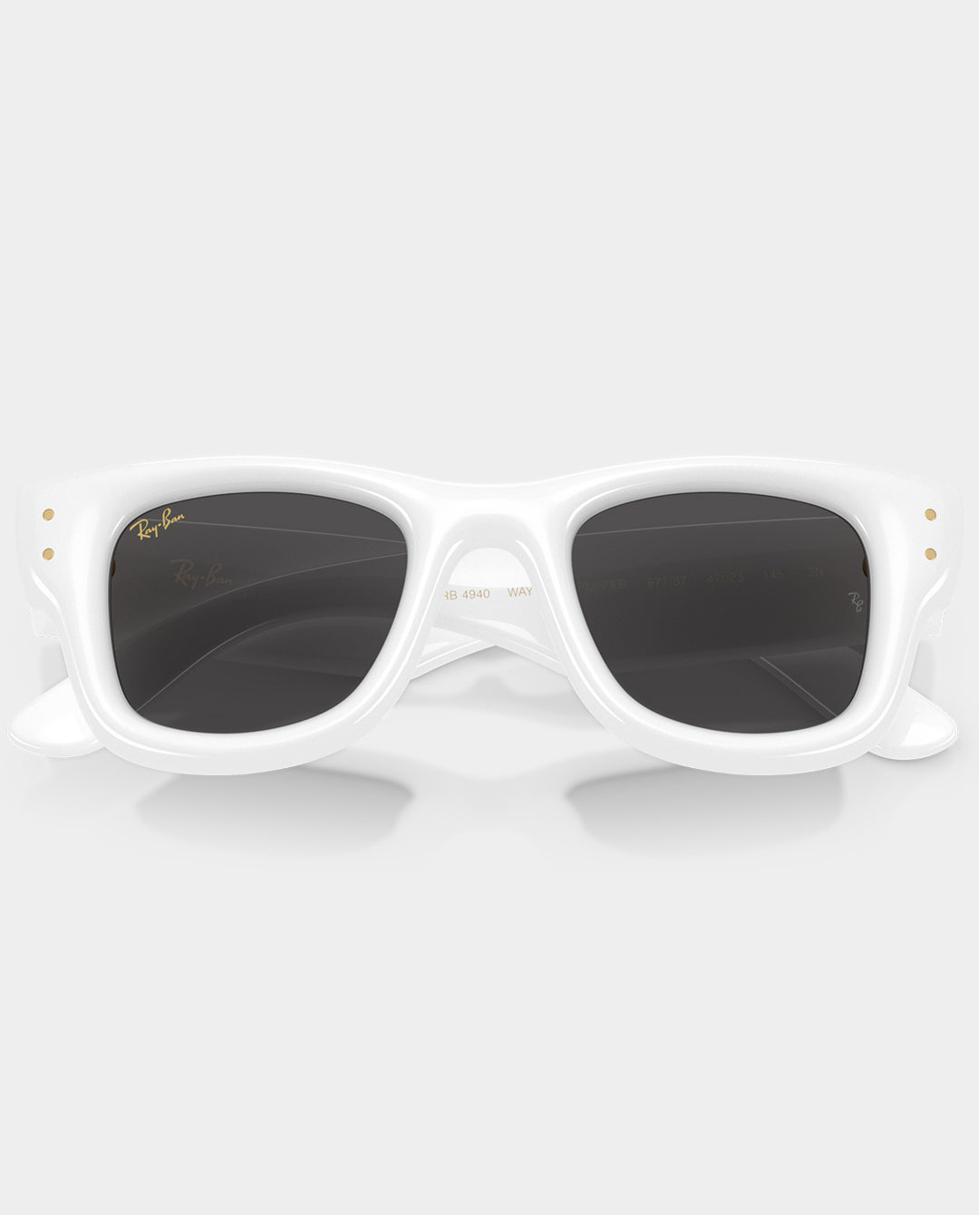 Ray-Ban X A$AP Rocky - Wayfarer Puffer Sunglasses - White with Ultra Black Lens Sunglasses Ray-Ban