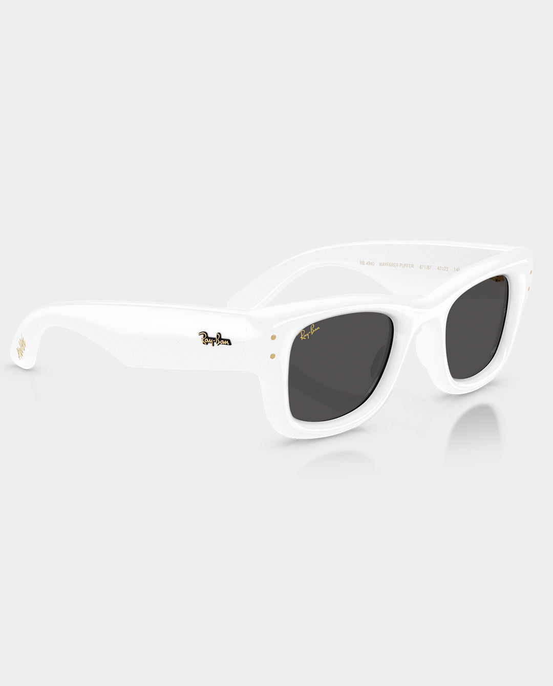 Ray-Ban X A$AP Rocky - Wayfarer Puffer Sunglasses - White with Ultra Black Lens Sunglasses Ray-Ban