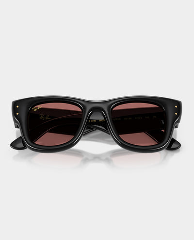 Ray-Ban x A$AP Rocky - Wayfarer Puffer Sunglasses - Black with Dark Violet Lens Sunglasses Ray-Ban