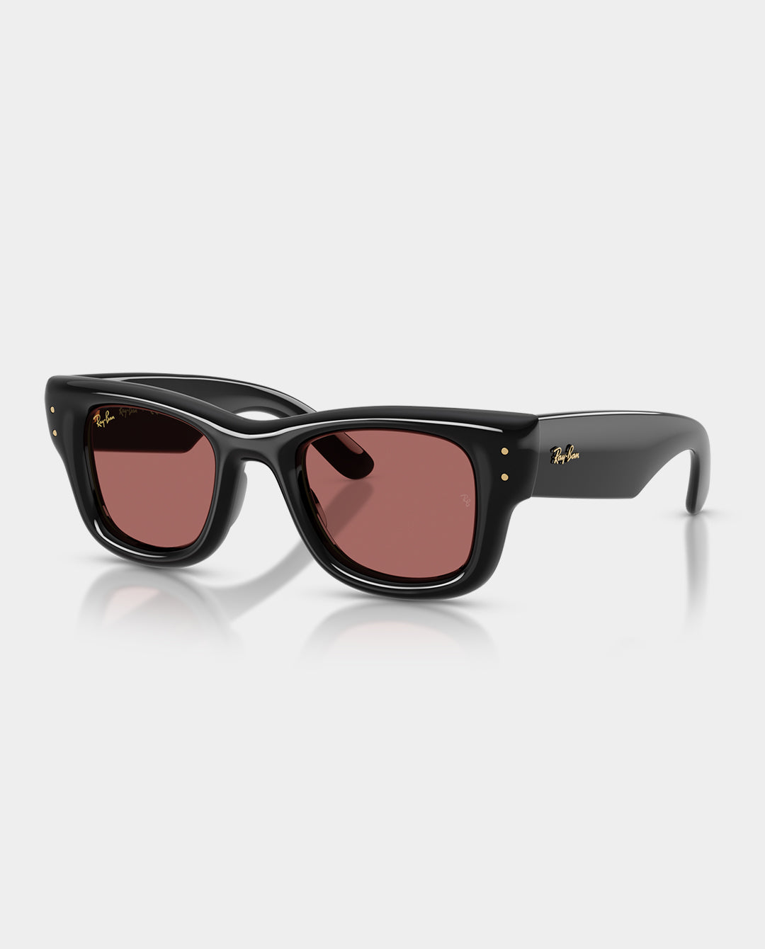 Ray-Ban x A$AP Rocky - Wayfarer Puffer Sunglasses - Black with Dark Violet Lens Sunglasses Ray-Ban