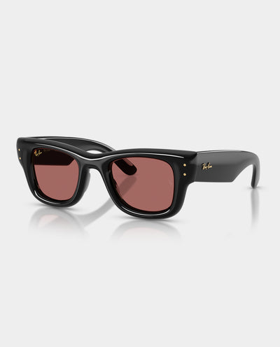 Ray-Ban x A$AP Rocky - Wayfarer Puffer Sunglasses - Black with Dark Violet Lens Sunglasses Ray-Ban