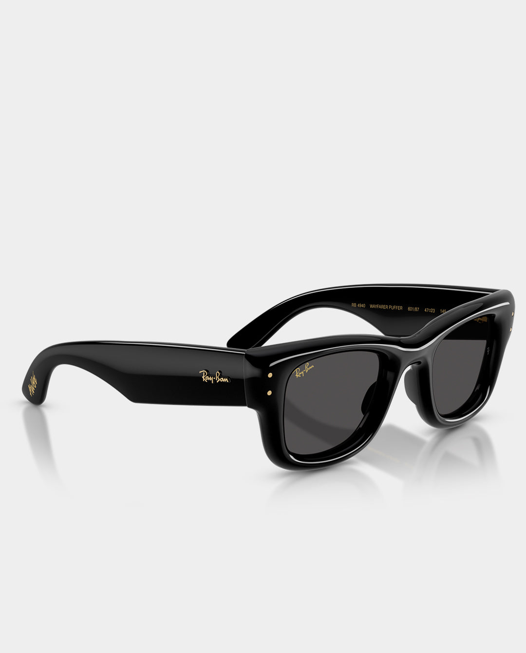 Ray-Ban x A$AP Rocky - Wayfarer Puffer Sunglasses - Black with Ultra Black Lens Sunglasses Ray-Ban