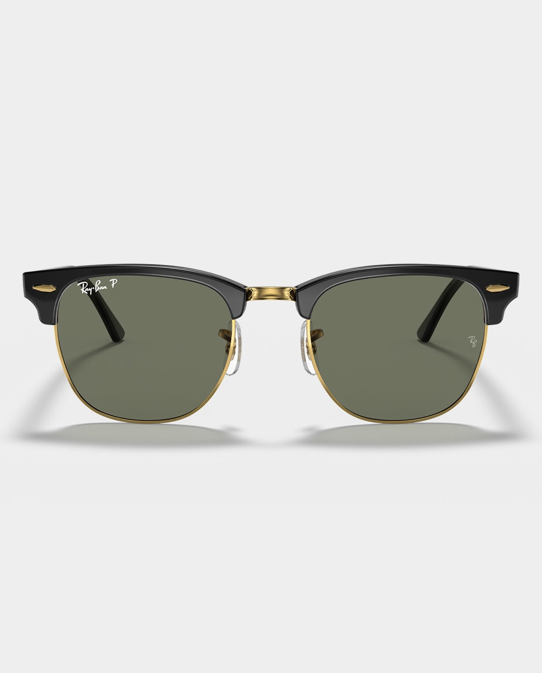 Ray-Ban - Clubmaster - Black with Green Lens Sunglasses Ray-Ban