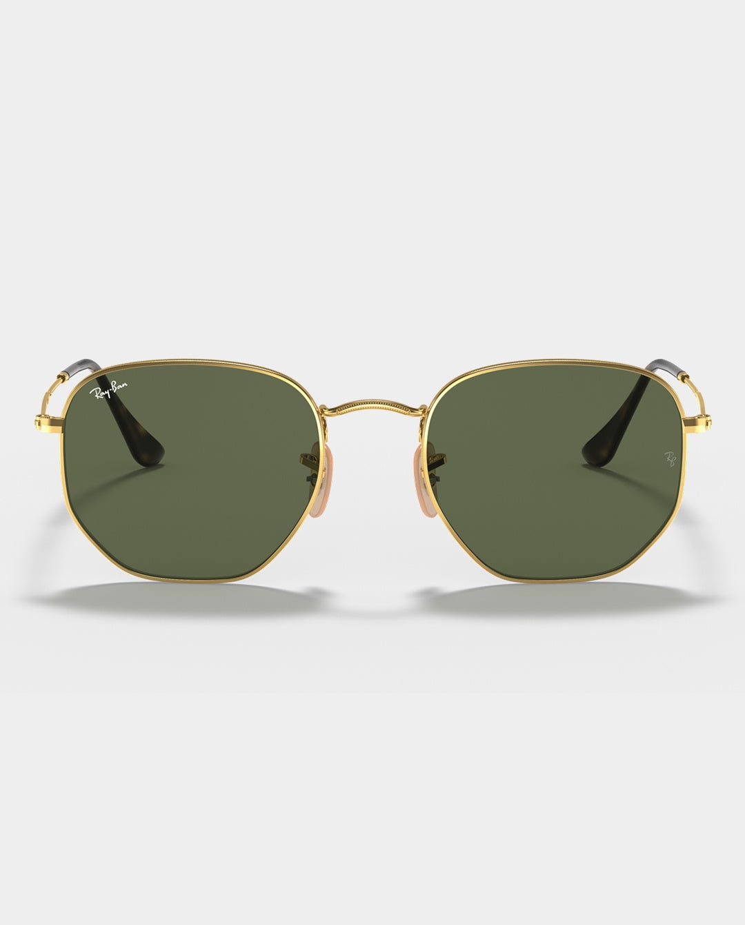 Ray-Ban - Hexagonal - Arista Gold with Green Lens Sunglasses Ray-Ban