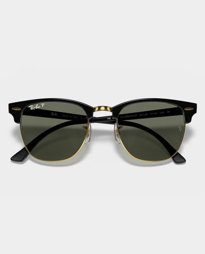 Ray-Ban - Clubmaster - Black with Green Lens Sunglasses Ray-Ban