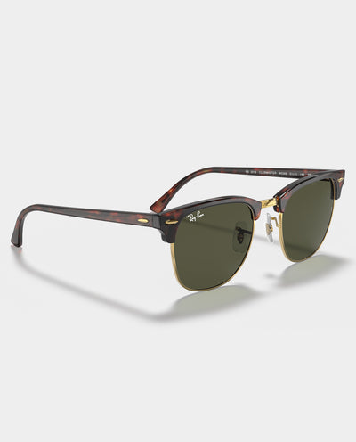 Ray-Ban - Clubmaster - Mock Tortoise/Arista with Green Lens Sunglasses Ray-Ban
