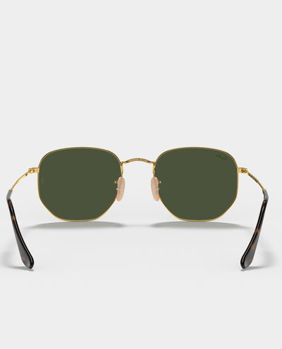 Ray-Ban - Hexagonal - Arista Gold with Green Lens Sunglasses Ray-Ban