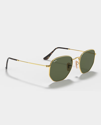 Ray-Ban - Hexagonal - Arista Gold with Green Lens Sunglasses Ray-Ban