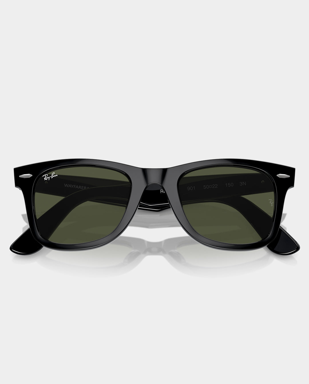 Ray-Ban - Wayfarer Classic - Black with Green Lens Sunglasses Ray-Ban