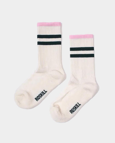 Roskill Supply Co - Bike Socks - White/Pink Socks Roskill Supply Co   