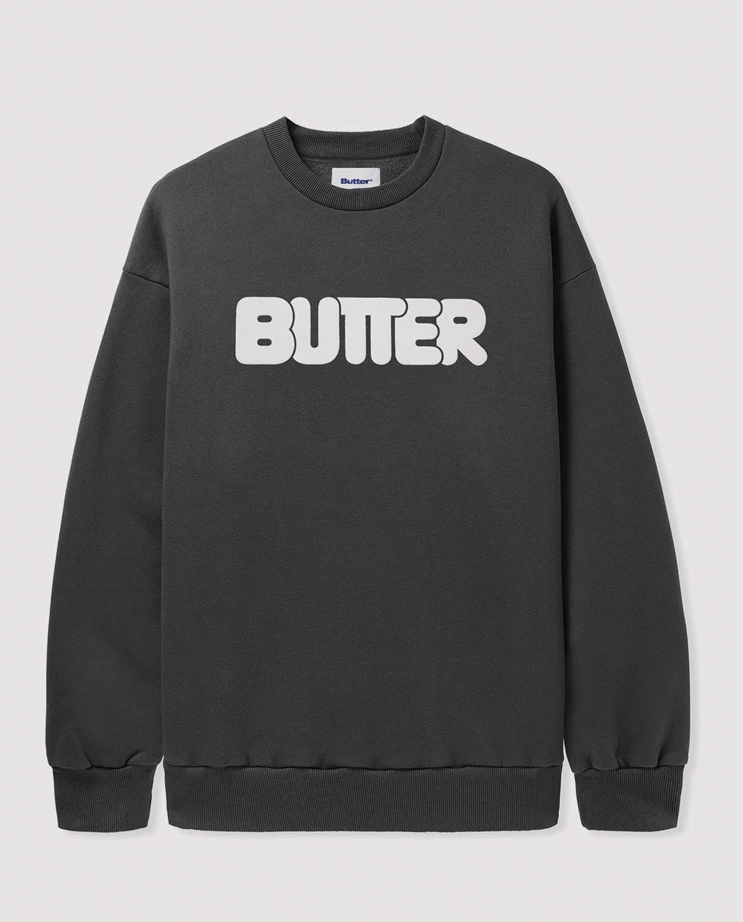 Butter Goods - Rounded Logo Crew - Washed Black
