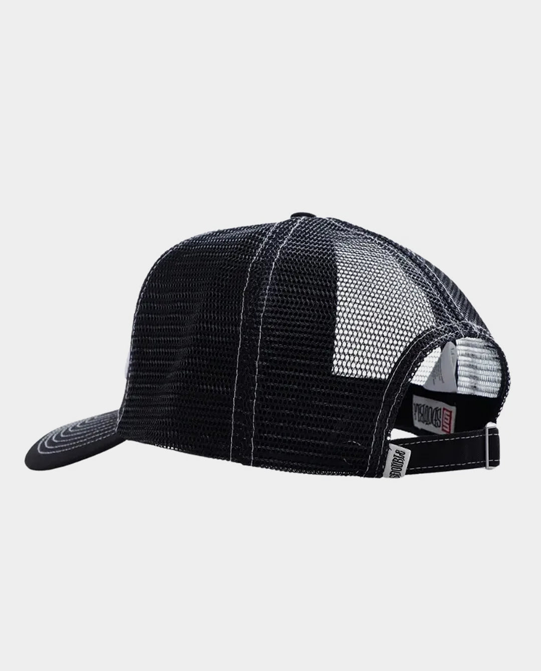 S/Double - Mid-Block Curved Peak Trucker Hat - Black Hats S/Double