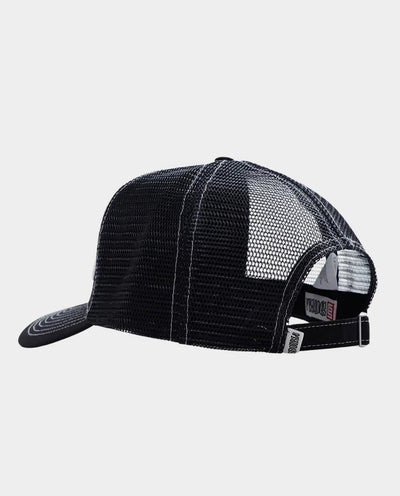 S/Double - Mid-Block Curved Peak Trucker Hat - Black Hats S/Double