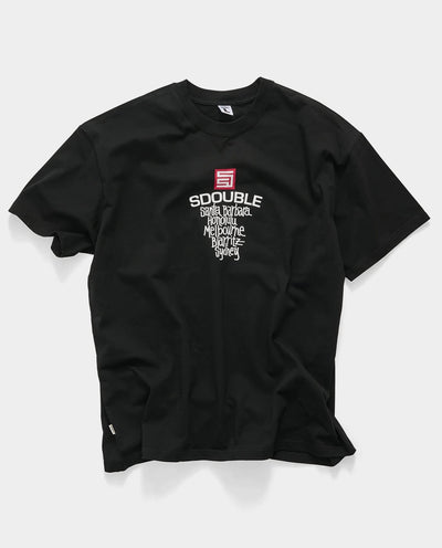 S/Double - Cities Tee - Black T-Shirts S/Double