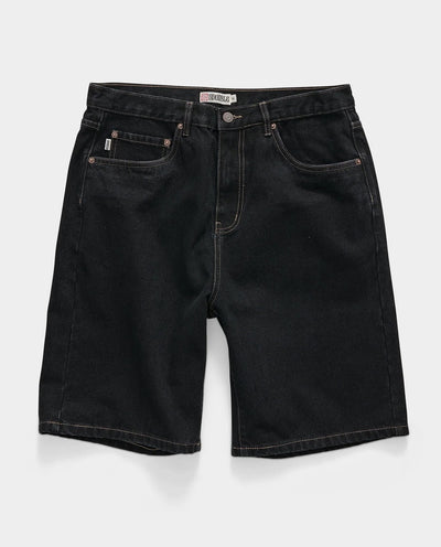 S/Double - Denim Standard Short - Black Rinse Shorts S/Double