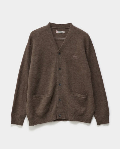 S/Double - Knit Script Cardigan - Chocolate Crewneck S/Double