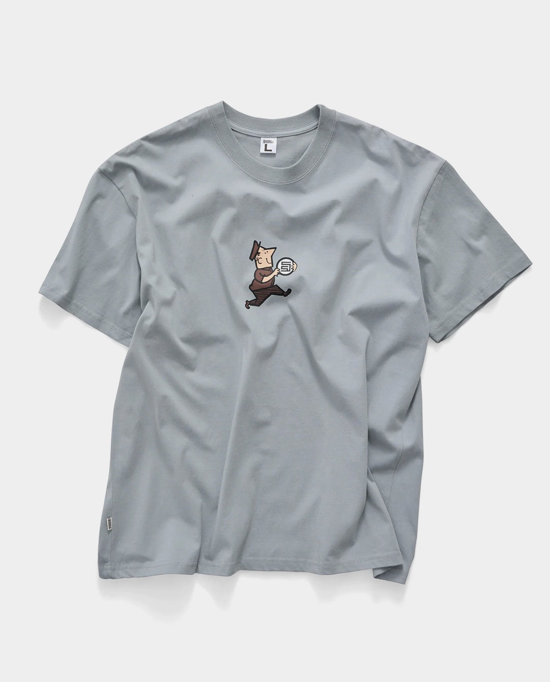 S/Double - Man With Dot Tee - Blue Grey T-Shirts S/Double
