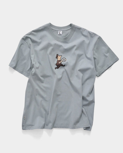 S/Double - Man With Dot Tee - Blue Grey T-Shirts S/Double