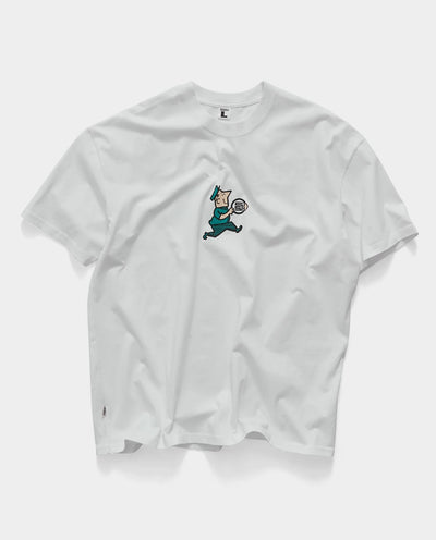 S/Double - Man With Dot Tee - White T-Shirts S/Double