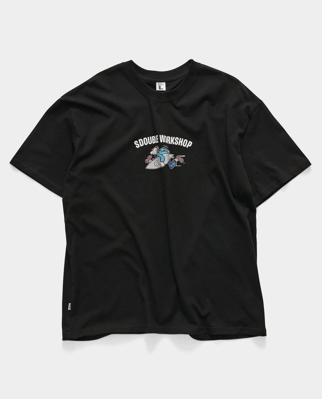 S/Double - Running Man T-Shirt - Black T-Shirts S/Double