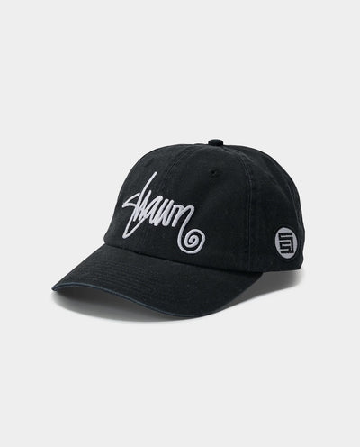 S/Double - Shawn Script Strapback Cap - Black Hats S/Double