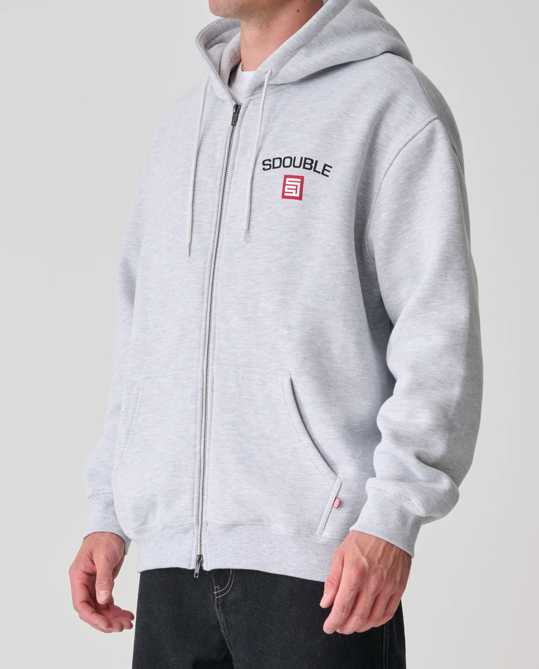 S/Double - Cities Zip-Thru Hood - Ash Heather Hoodies S/Double
