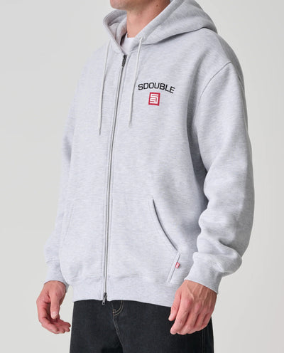 S/Double - Cities Zip-Thru Hood - Ash Heather Hoodies S/Double
