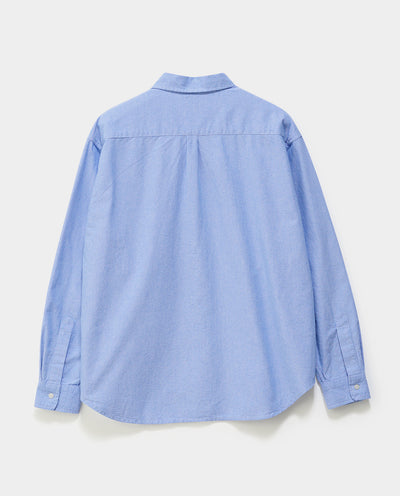 S/Double - Oxford Classic LS Shirt - Mid Blue Shirts S/Double