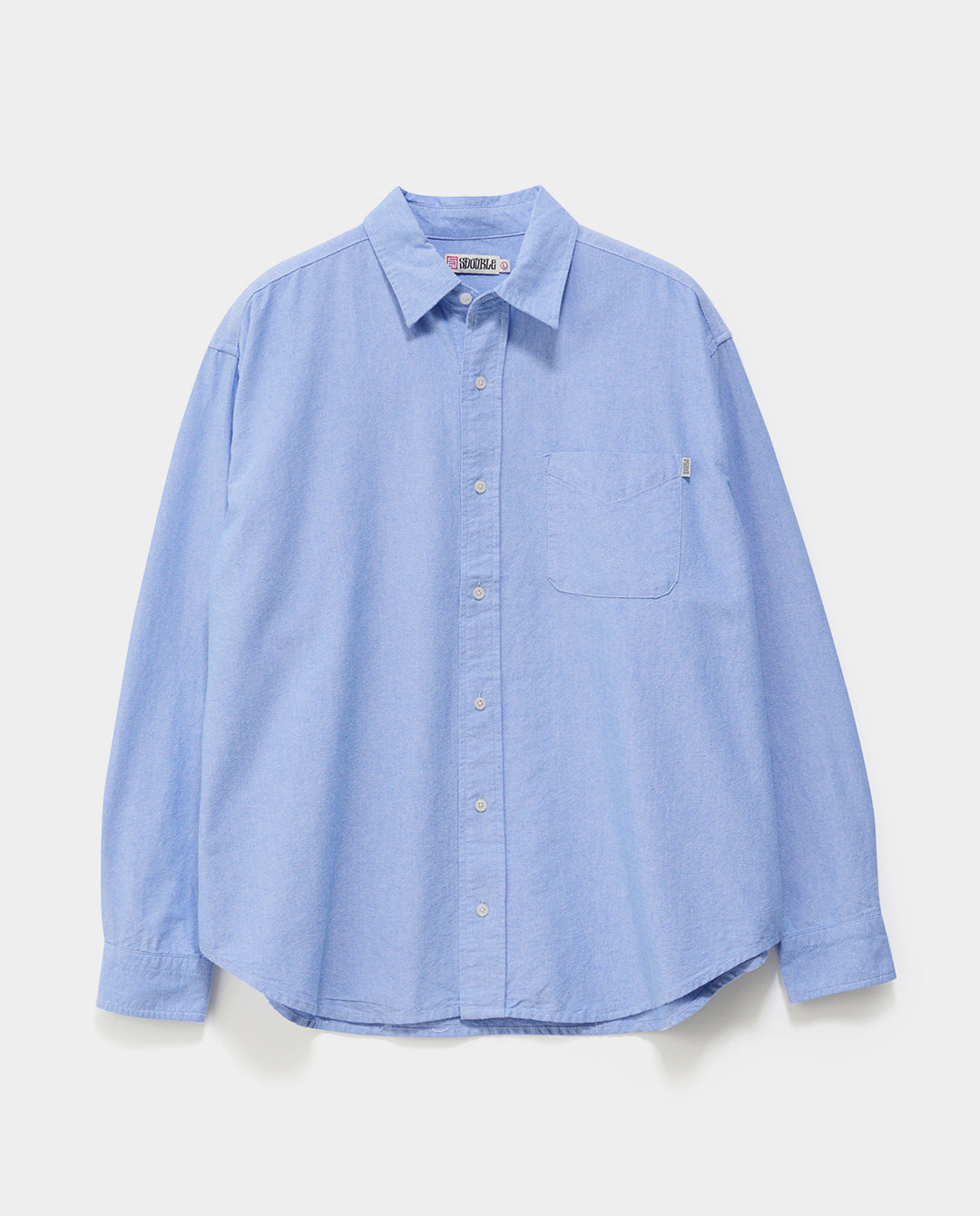 S/Double - Oxford Classic LS Shirt - Mid Blue Shirts S/Double