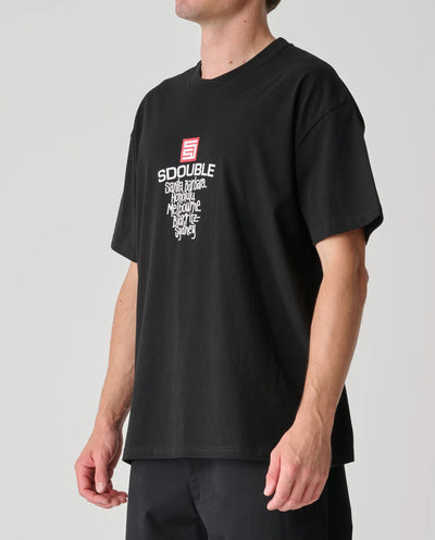 S/Double - Cities Tee - Black T-Shirts S/Double
