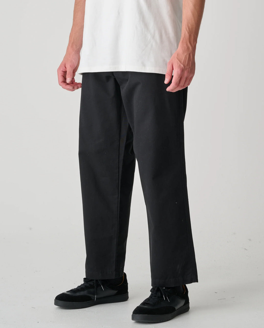 S/Double - Classic Cut Chino - Black | FallenFront NZ