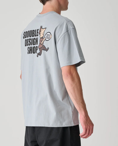 S/Double - Man With Dot Tee - Blue Grey T-Shirts S/Double