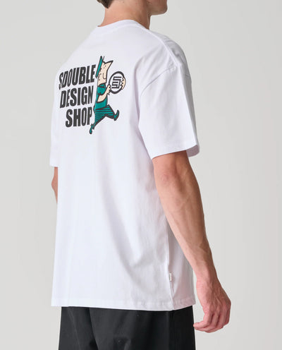 S/Double - Man With Dot Tee - White T-Shirts S/Double