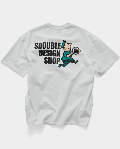 S/Double - Man With Dot Tee - White T-Shirts S/Double