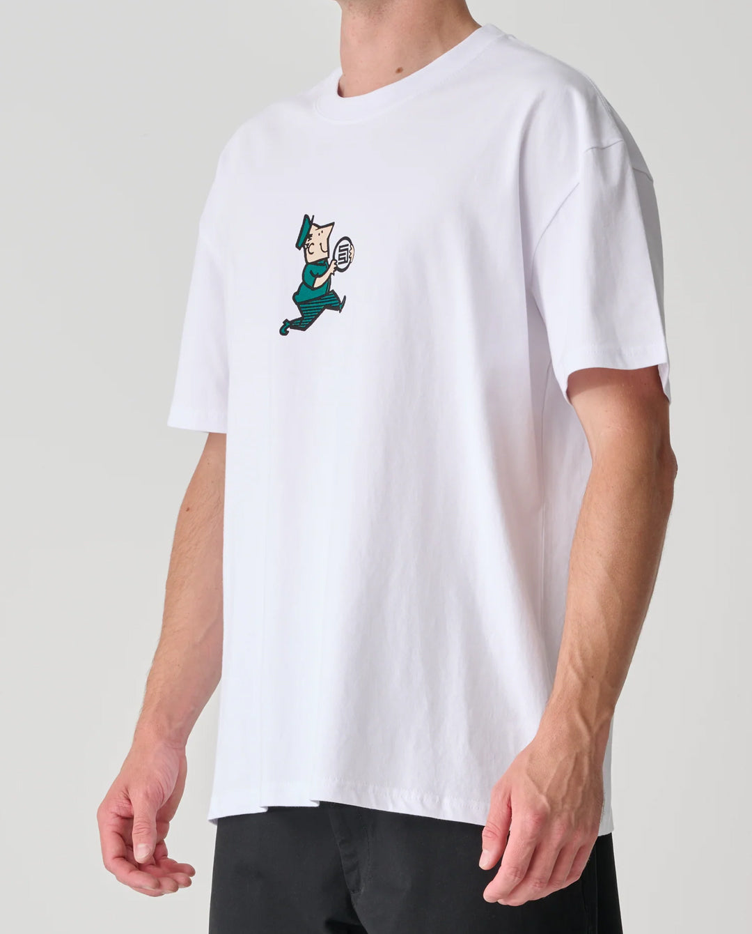 S/Double - Man With Dot Tee - White T-Shirts S/Double
