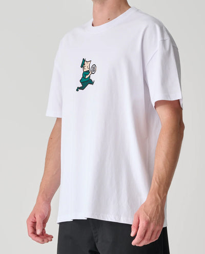S/Double - Man With Dot Tee - White T-Shirts S/Double
