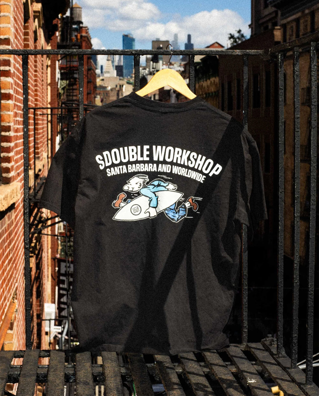 S/Double - Running Man T-Shirt - Black T-Shirts S/Double
