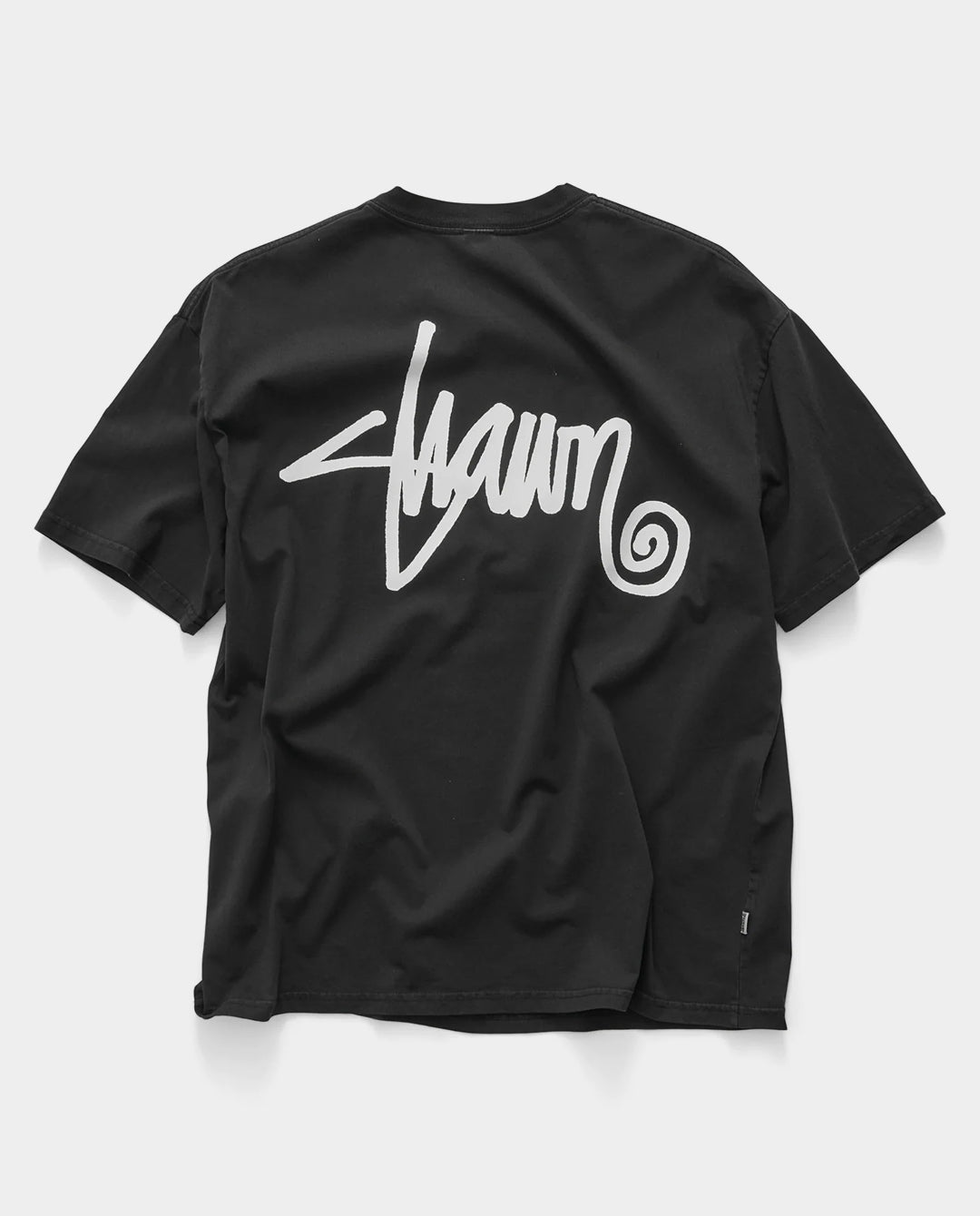 S/Double - Shawn Script Tee - Pigment Black | FallenFront