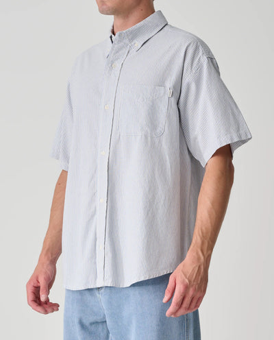 S/Double - Striped SS Shirt - Blue/White Shirts S/Double