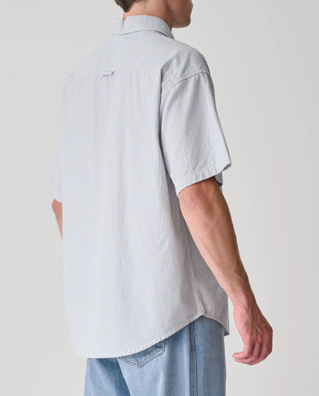S/Double - Striped SS Shirt - Blue/White Shirts S/Double