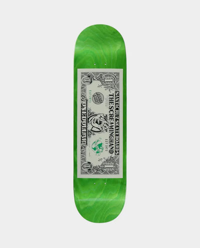 Santa Cruz - Dollar Hand 8.25” Deck - Green