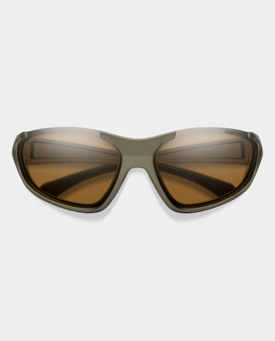 Smith - Sliders Sunglasses - Matte Olive with Chromapop Brown Lens Sunglasses Smith