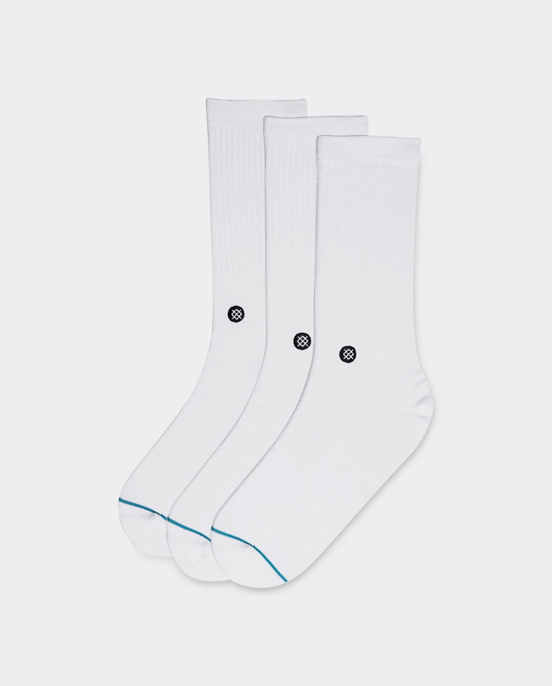 Stance - Icon 3pk Crew Sock - White Socks Stance   