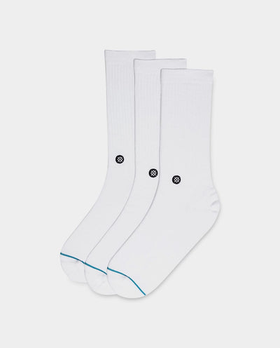 Stance - Icon 3pk Crew Sock - White Socks Stance   