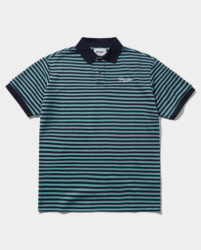 Butter Goods - Stripe Polo Shirt - Navy/Marine Shirts Butter Goods