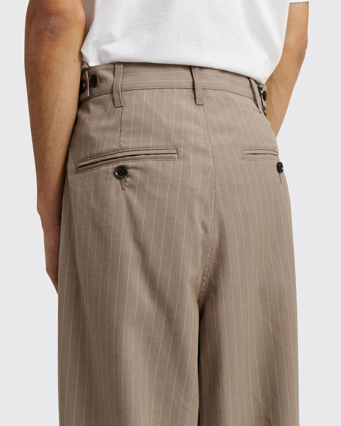 Stussy - Volume Pleated Trouser - Light Brown Stripe