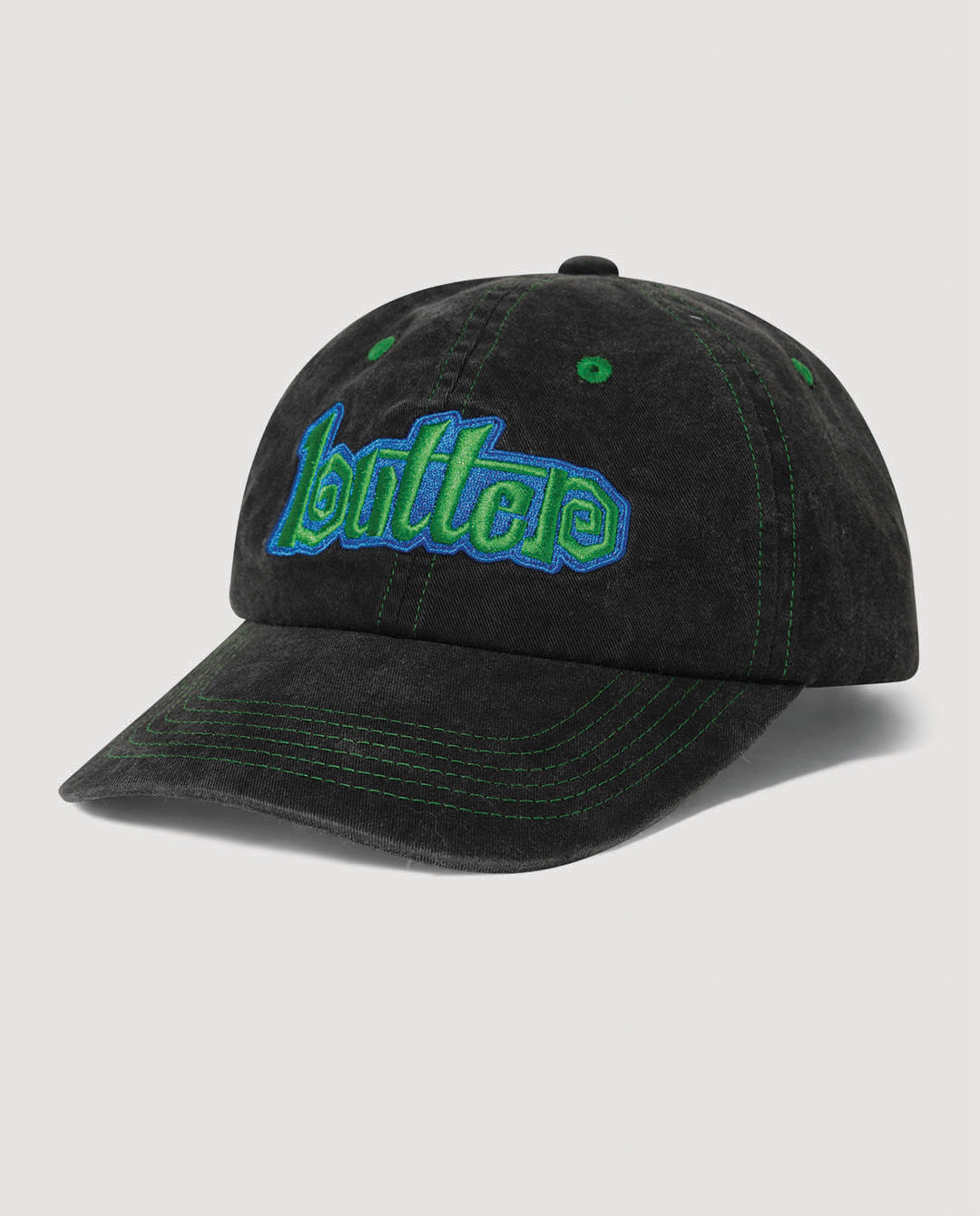 Butter Goods - Swirl 6 Panel Cap - Washed Black