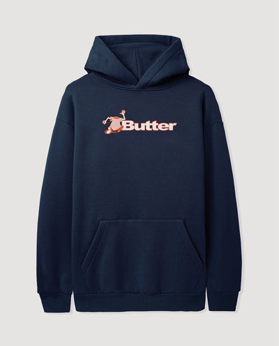 Butter Goods - T-Shirt Logo Pullover Hood - Navy